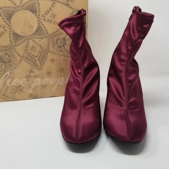 New Free People Spectrum Berry Sock Ankle Boots 38 - Picture 3 of 10
